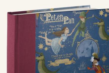 Bezauberndes Fotoalbum "Peter Pan" bordeaux , besonderes Album, Handarbeit